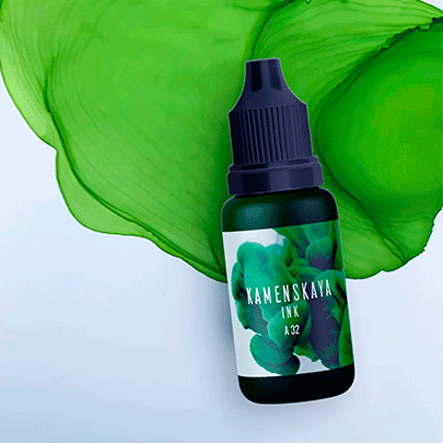 Спиртовые чернила Kamenskaya Ink, 15мл, Лаймовый