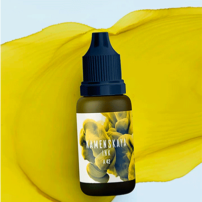 Спиртовые чернила Kamenskaya Ink, 15мл, Лимонный Желтый