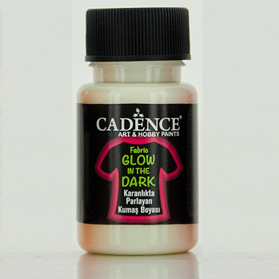 Светонакопительная акриловая краска для ткани, Cadence Fabric Glow In The Dark, 50 мл, Натуральная
