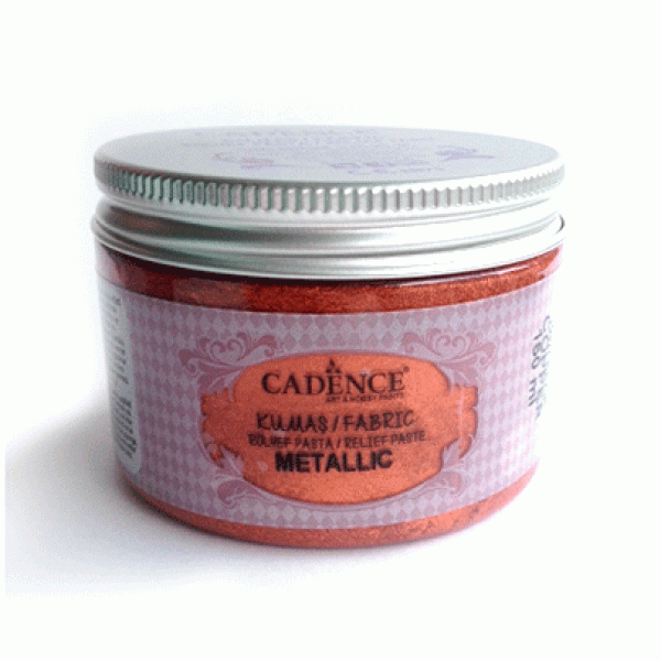 Текстурна паста для тканини металік Fabric Metallic Relief Past, 150 мл, Мідна