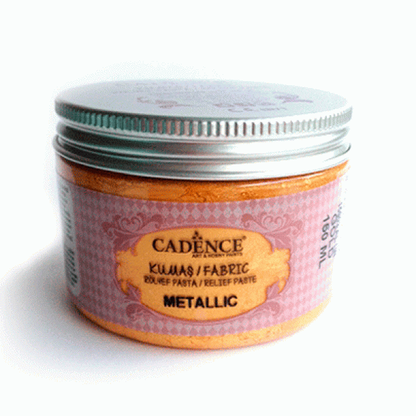 Текстурна паста для тканини металік Fabric Metallic Relief Past, 150 мл, Золота