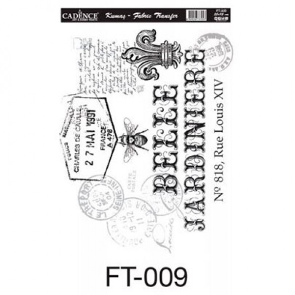 Трансфер для тканини Cadence Fabric Transfer, 25х35 см, FT-009